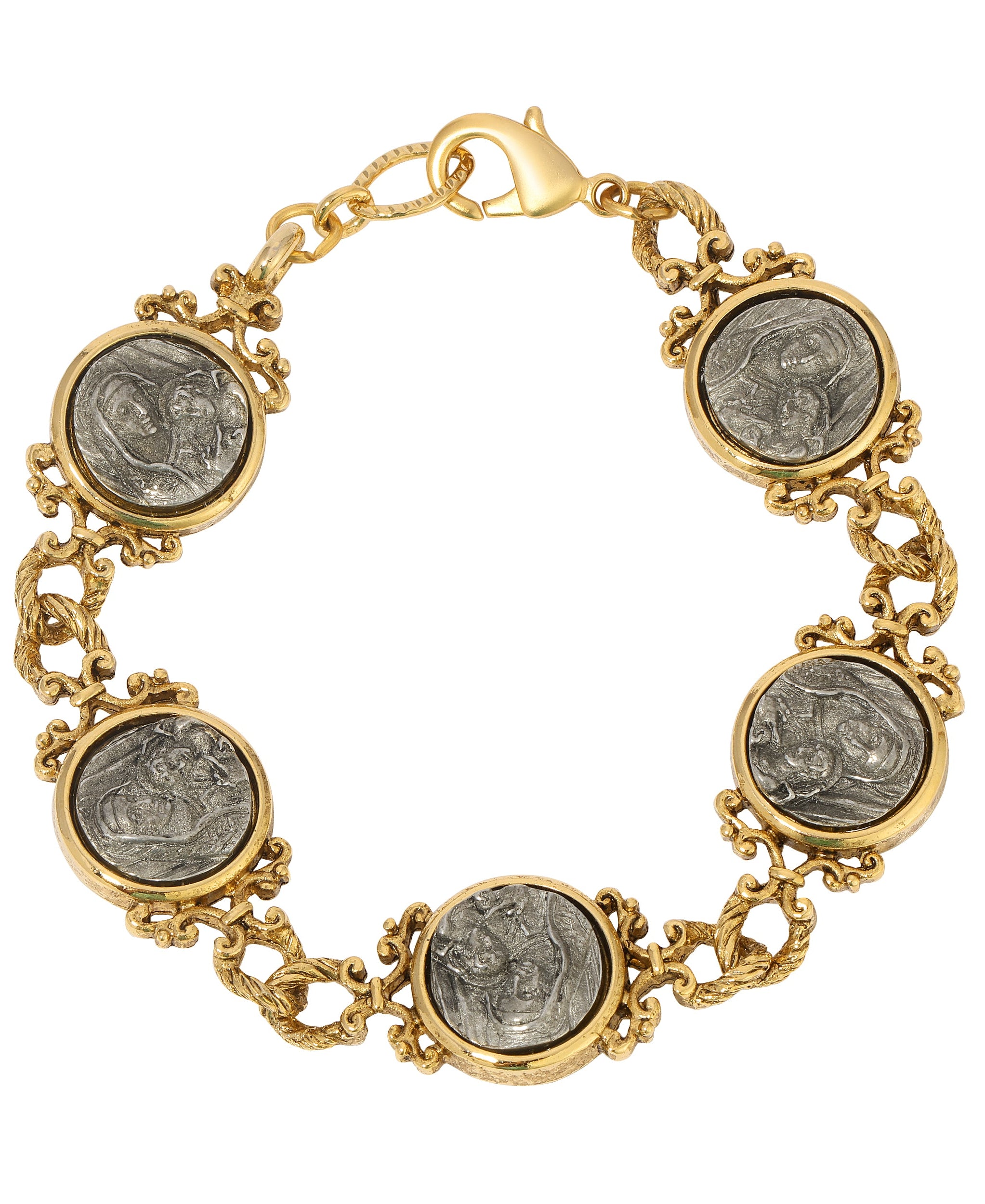 Symbols of Faith Madonna and Child Linking Bracelet