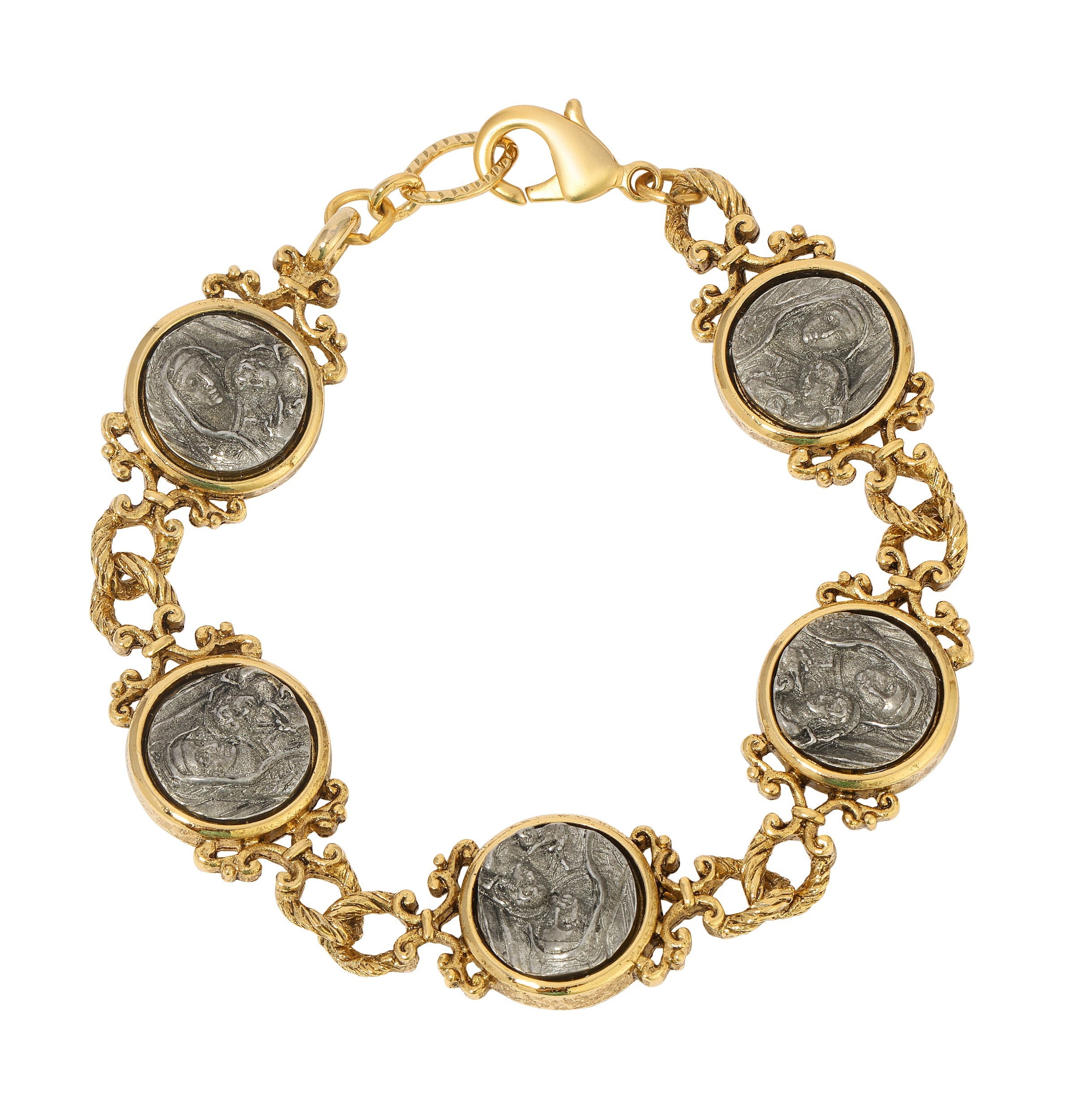Symbols of Faith Madonna and Child Linking Bracelet