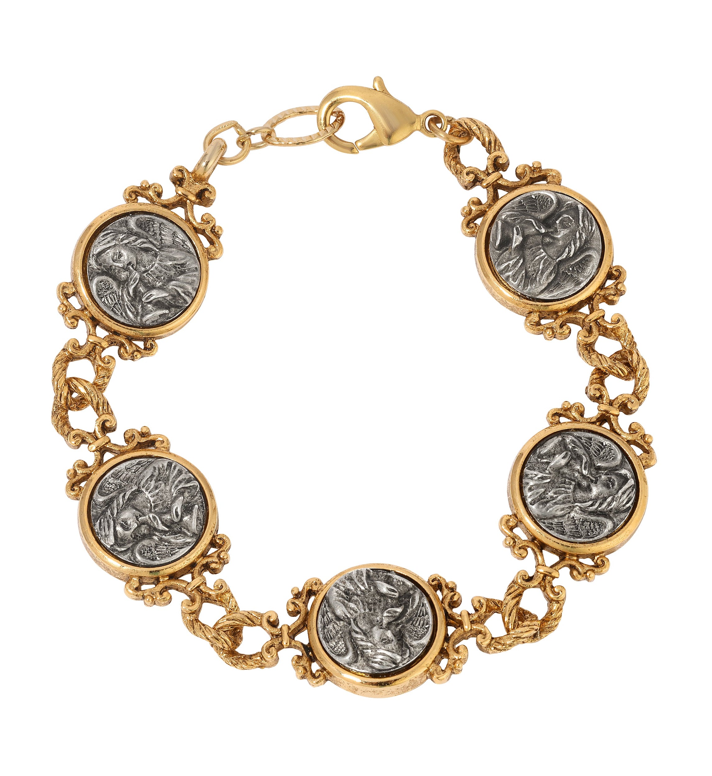 Symbols of Faith Angels With Trumpet Linking Bracelet