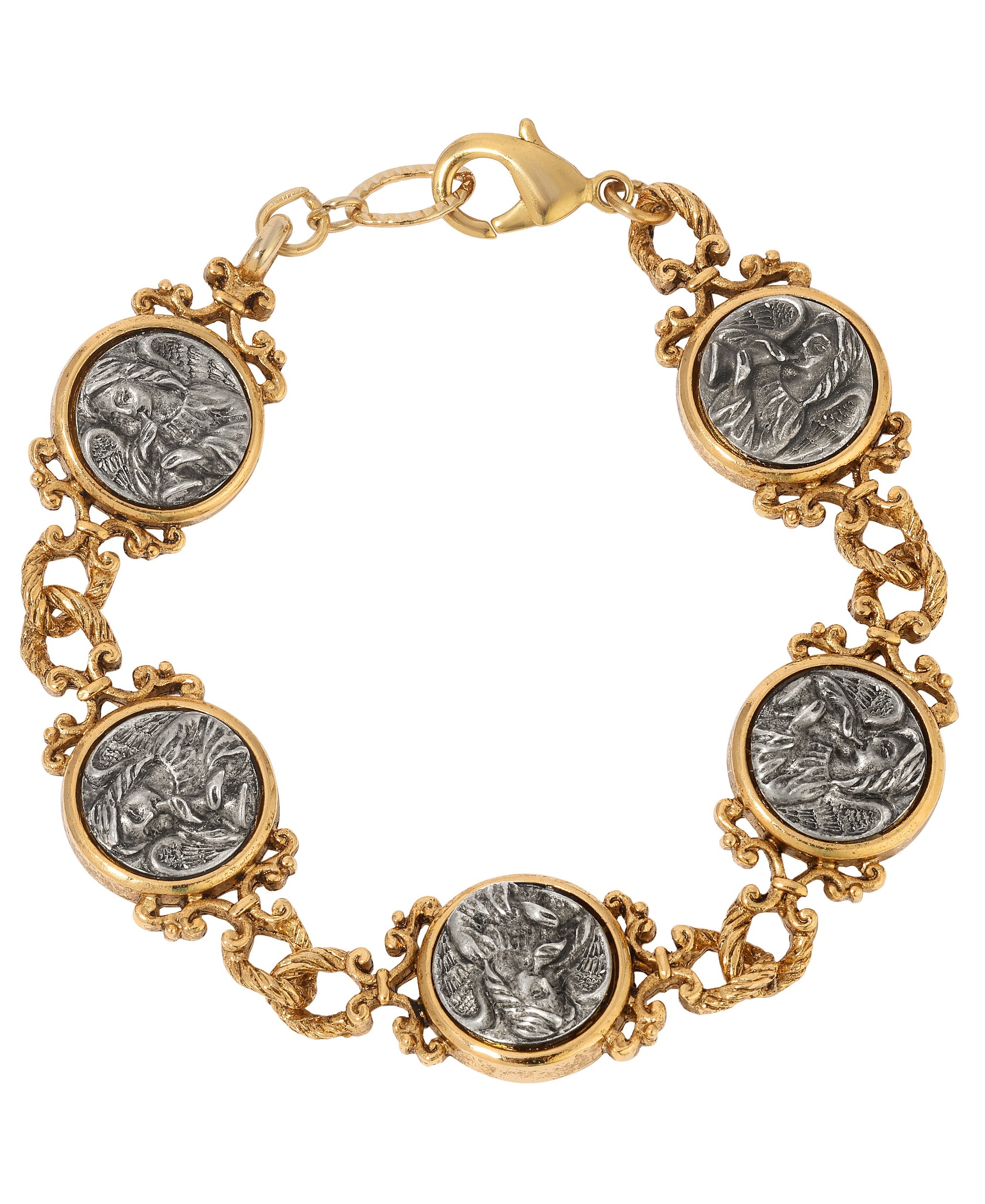 Symbols of Faith Angels With Trumpet Linking Bracelet