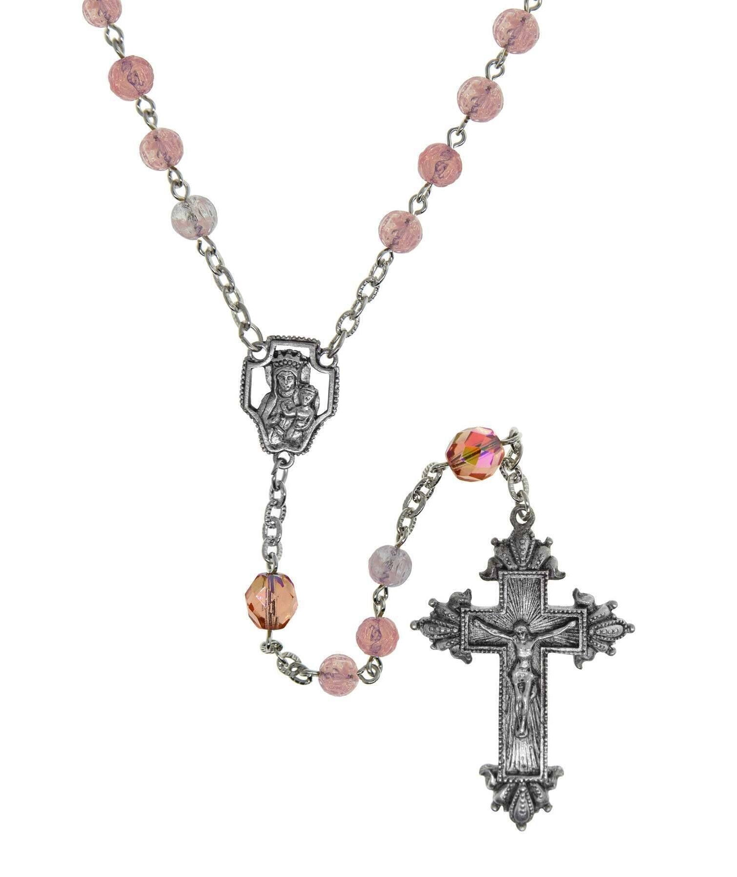 Symbols Of Faith Mary And Child & Crucifix Beaded Rosary