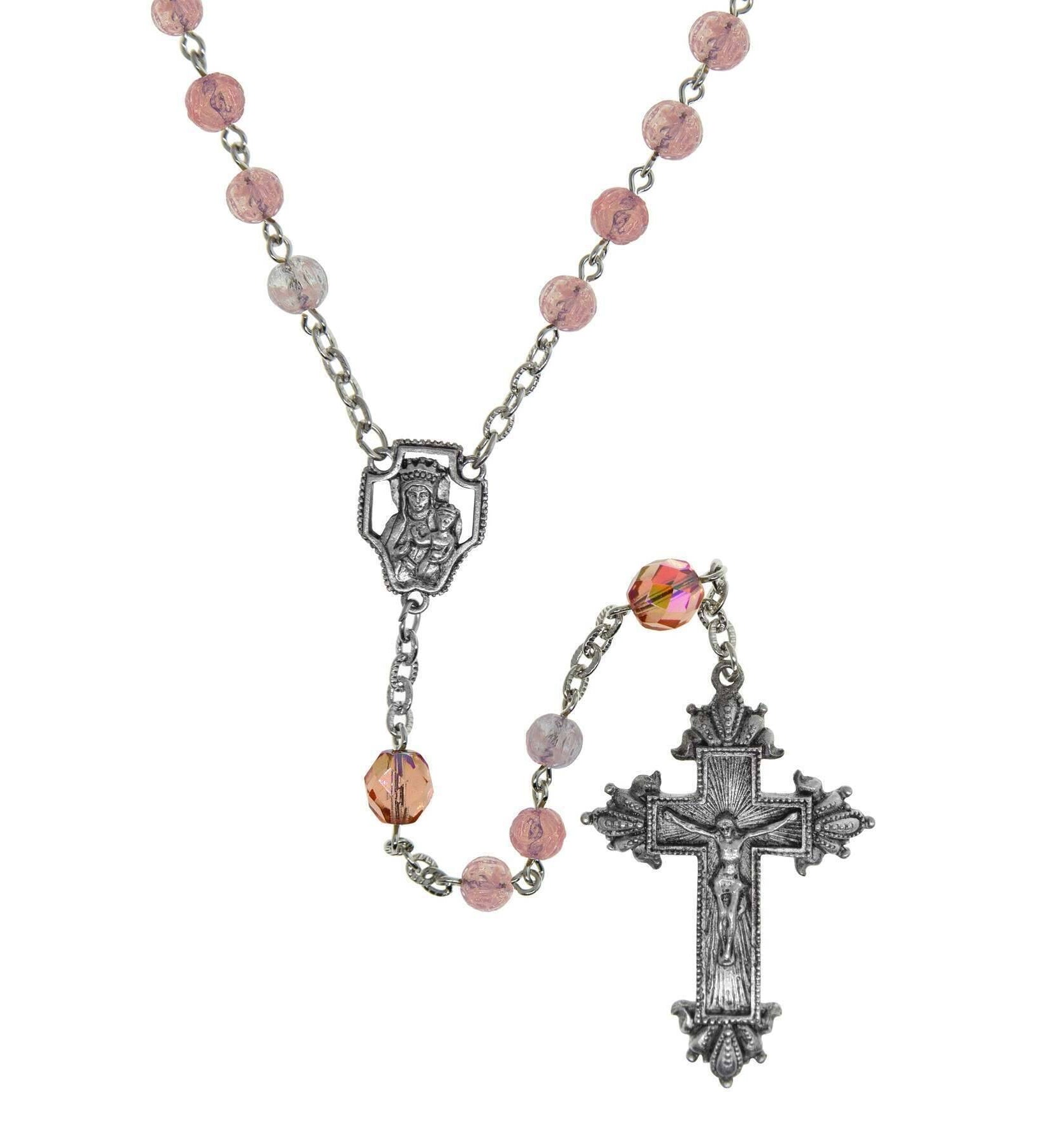 Symbols Of Faith Mary And Child & Crucifix Beaded Rosary