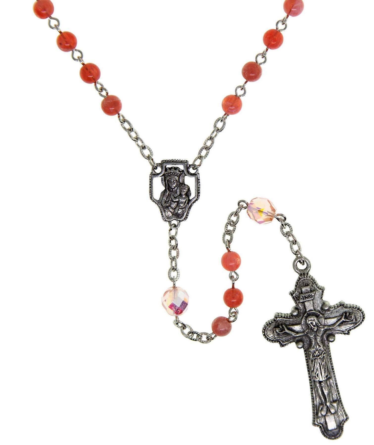 Symbols Of Faith Mary And Child & Crucifix Beaded Rosary