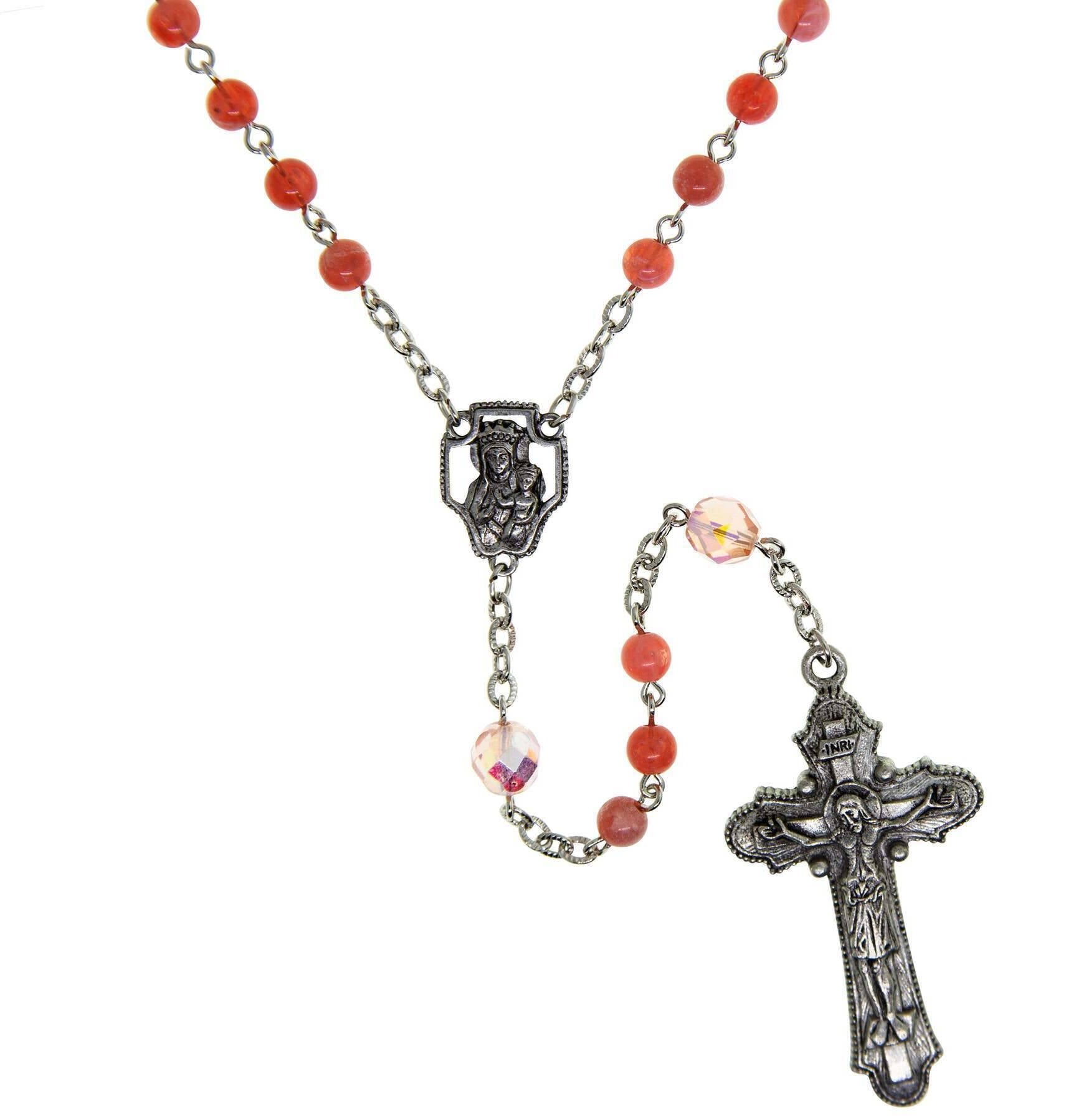Symbols Of Faith Mary And Child & Crucifix Beaded Rosary