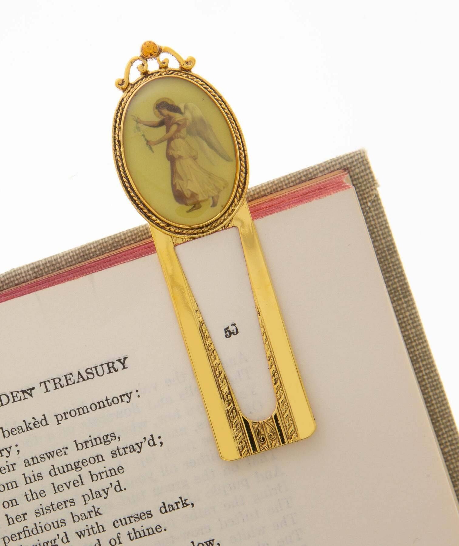 Symbols Of Faith Angel With Daisy Flowers Bookmark