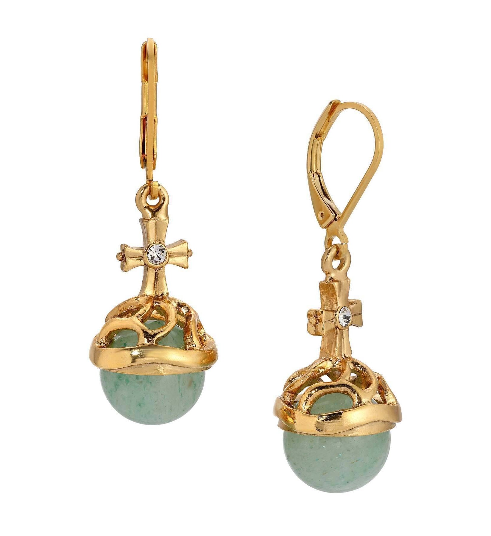 Symbols Of Faith Globus Cruciger Inspired Drop Earrings