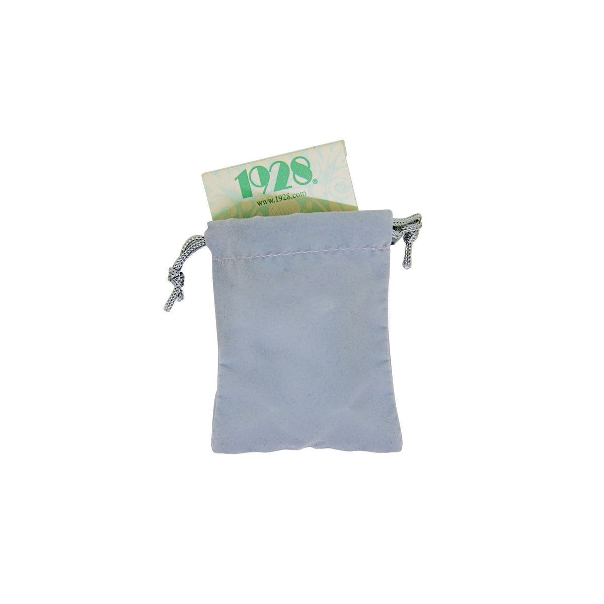Grey Fabric Drawstring Gift Pouch