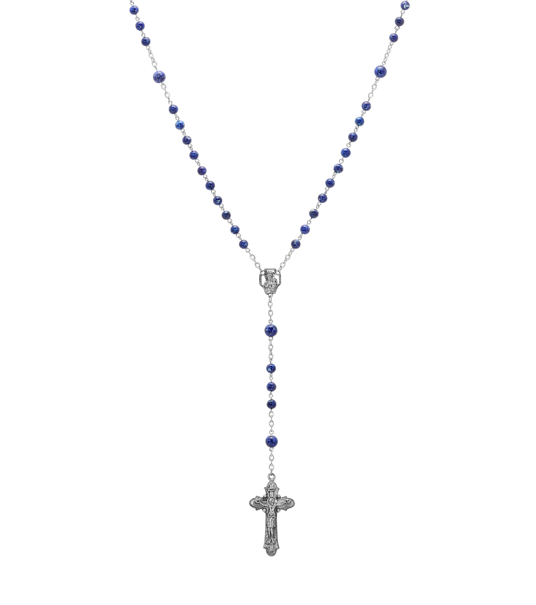 Symbols Of Faith Beaded Crucifix Rosary Necklace