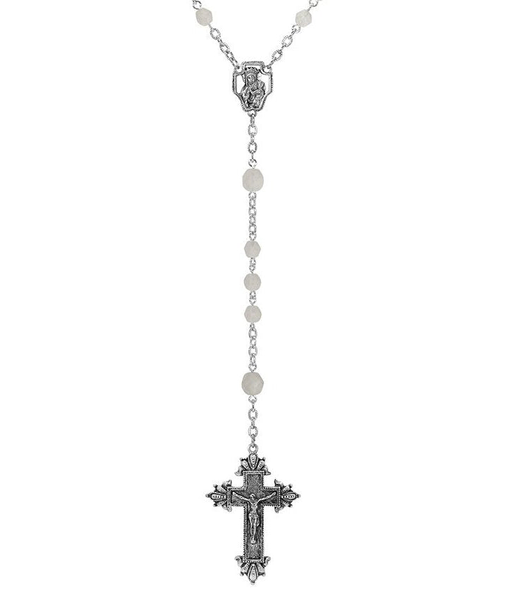 Symbols Of Faith Beaded Crucifix Rosary Necklace