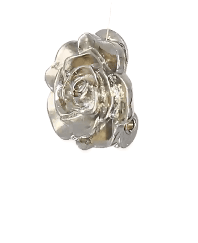 1928 Jewelry Flower Button Clip On Earrings