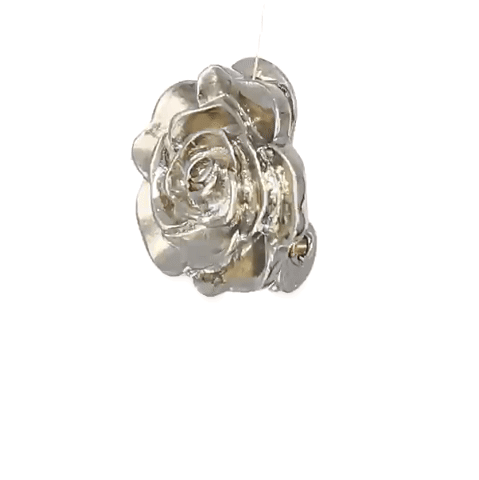 1928 Jewelry Flower Button Clip On Earrings