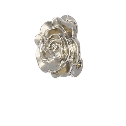 1928 Jewelry Flower Button Clip On Earrings