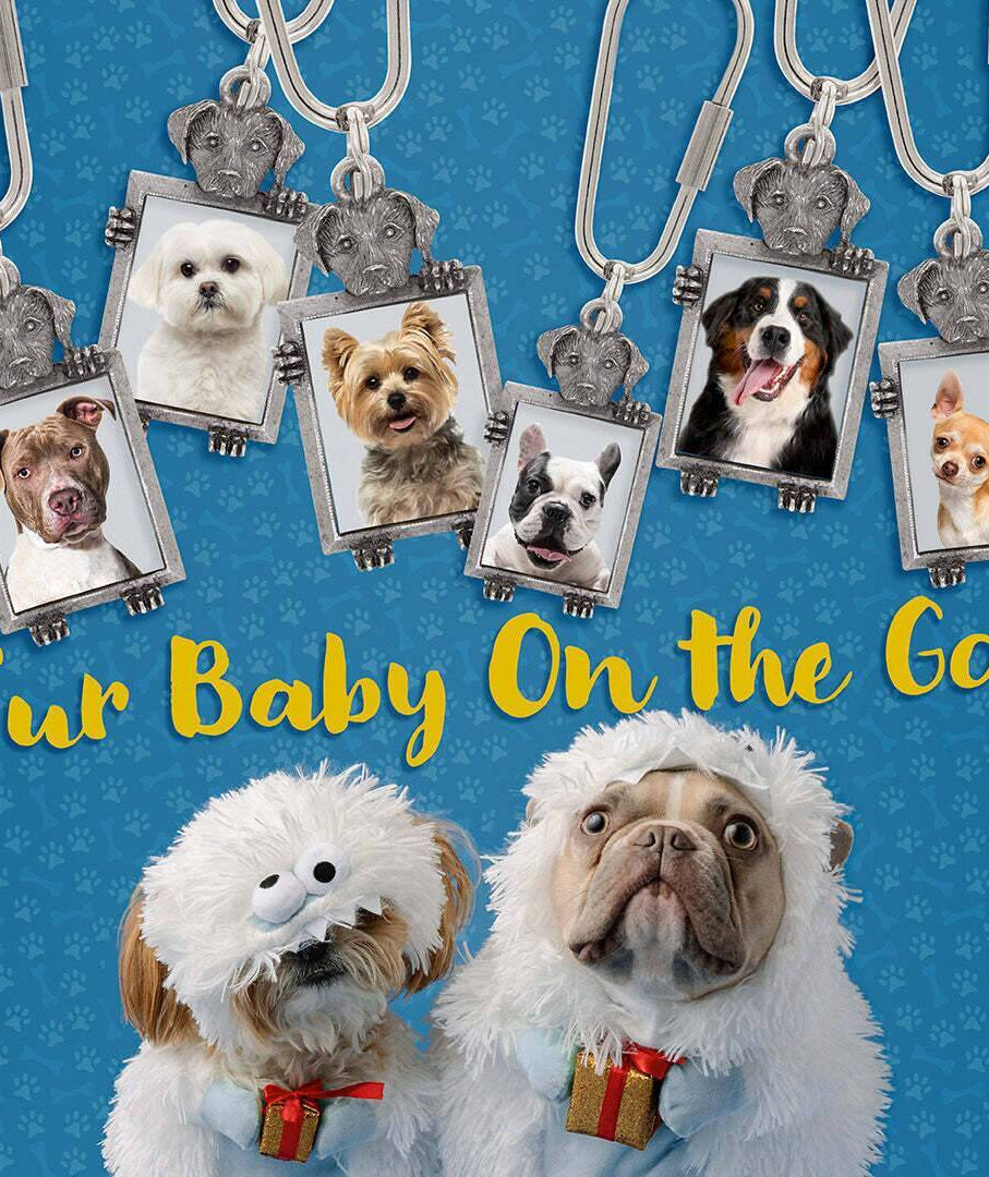 1928 Jewelry Dog Picture Carabiner Key Chain