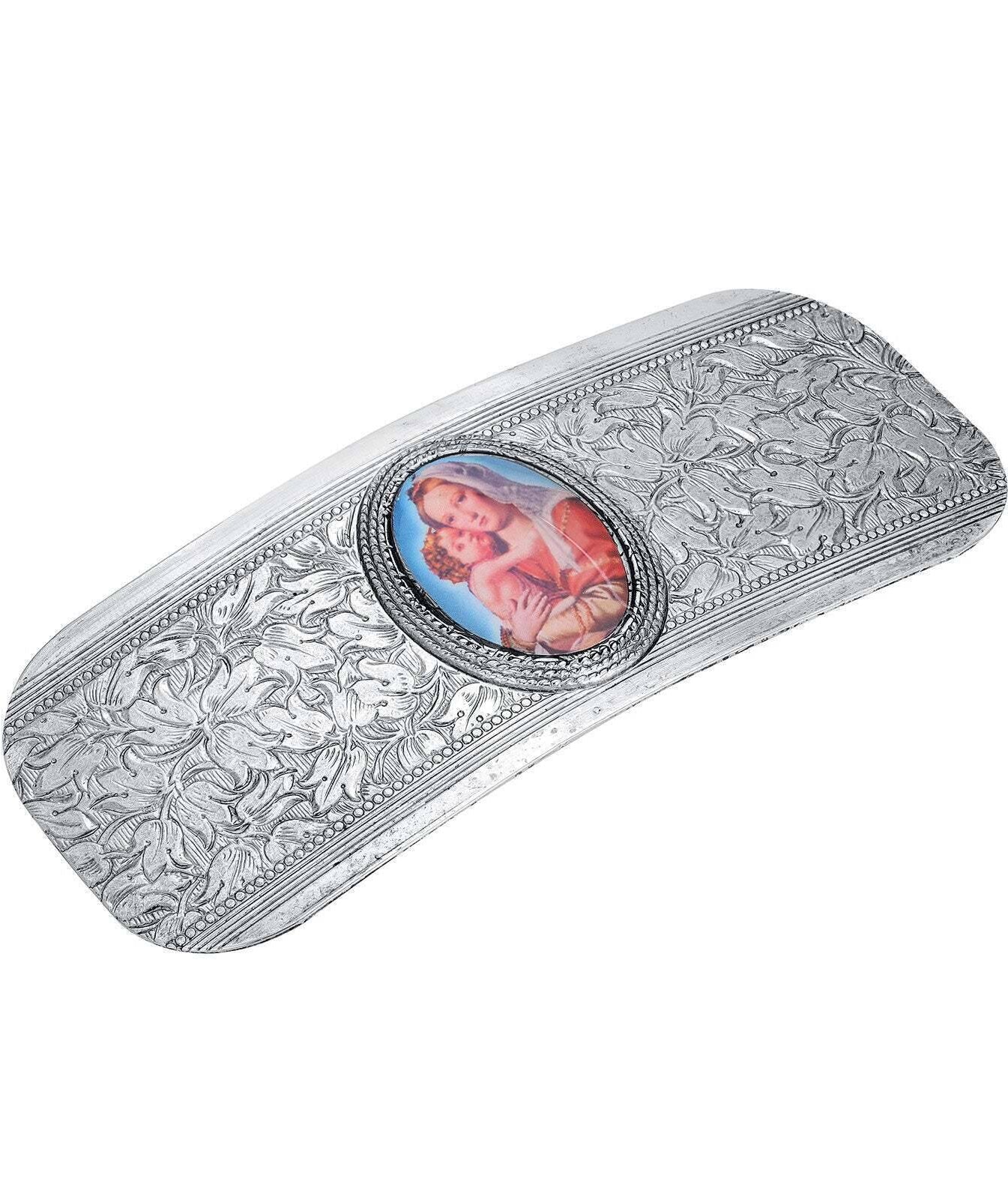 Symbols Of Faith Mother and Child Floral Hair Barrette