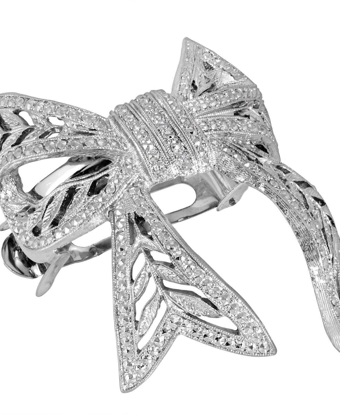 1928 Jewelry Filigree Bow Ponytail Holder