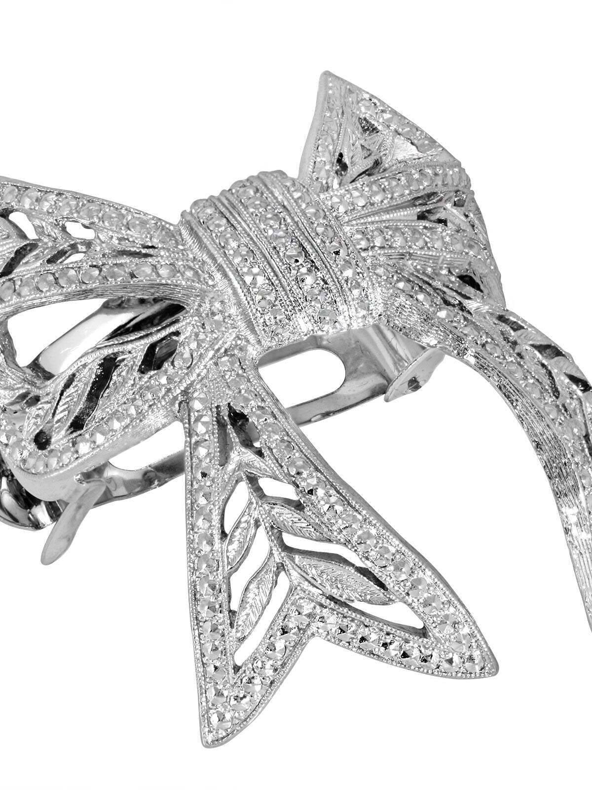 1928 Jewelry Filigree Bow Ponytail Holder