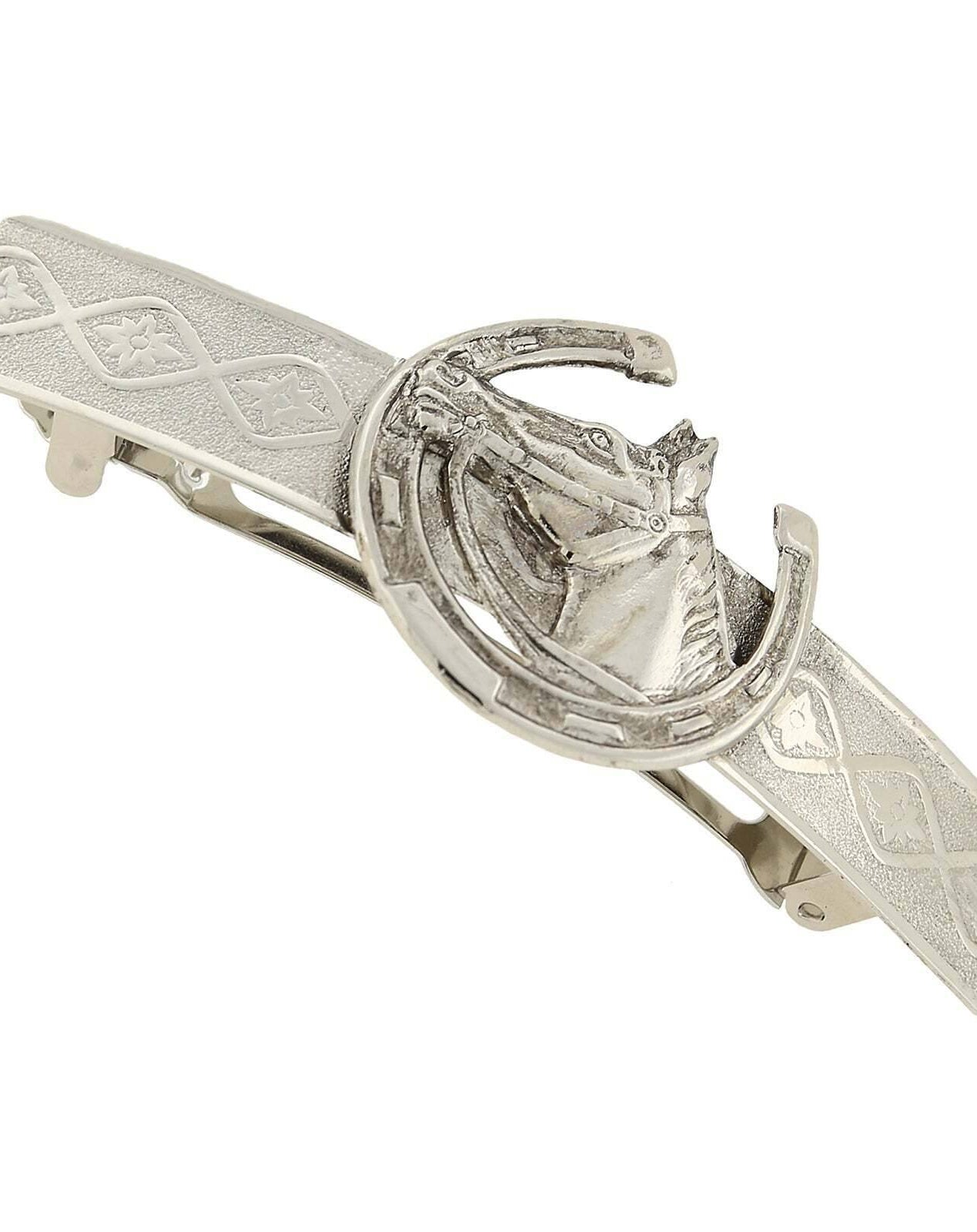 1928 Jewelry Horseshoe And Horse Hair Barrette