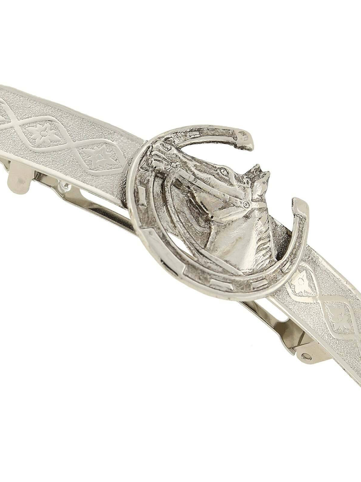 1928 Jewelry Horseshoe And Horse Hair Barrette