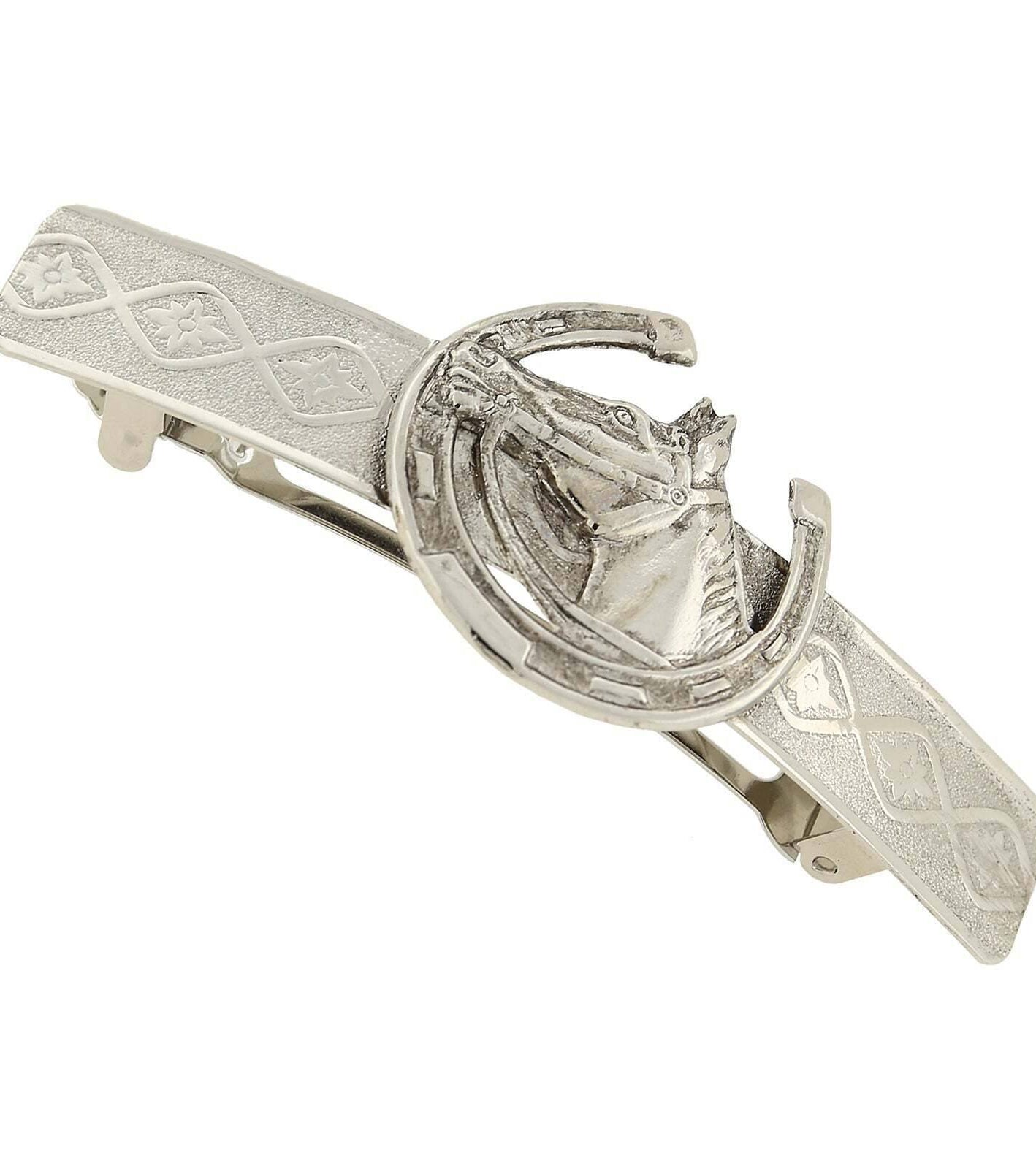 1928 Jewelry Horseshoe And Horse Hair Barrette