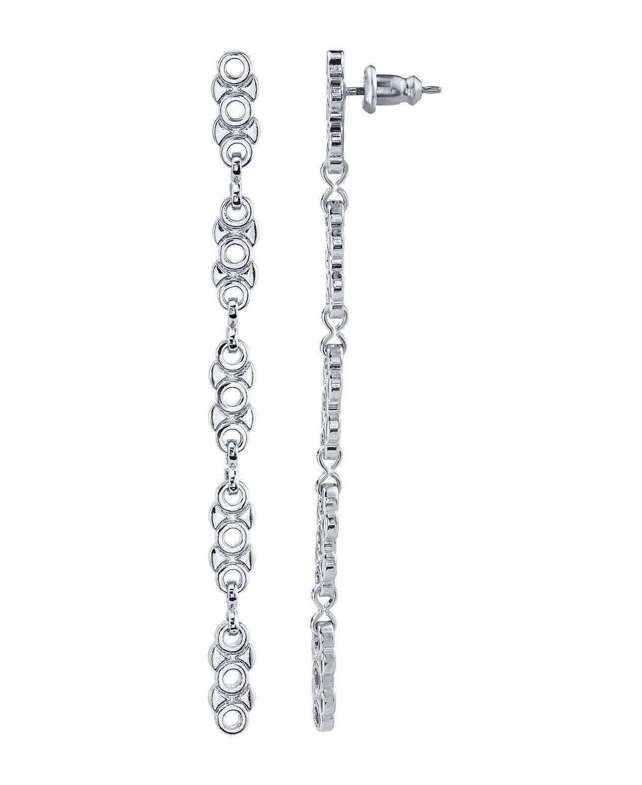 1928 Jewelry Linear Chain Link Earrings