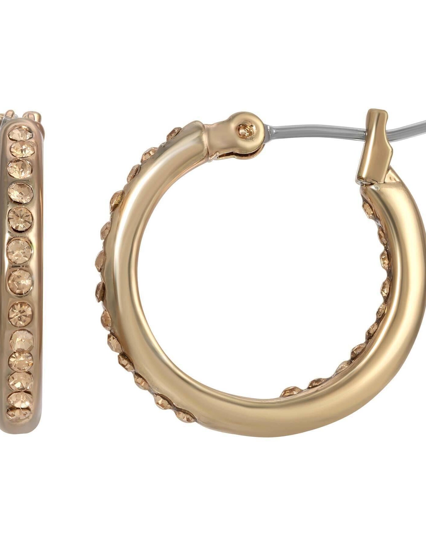 1928 Jewelry Topaz Wedding Band Hoop Earrings