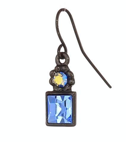 1928 Jewelry Round And Square Sparkling Crystal Drop Earrings