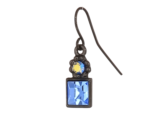 1928 Jewelry Round And Square Sparkling Crystal Drop Earrings