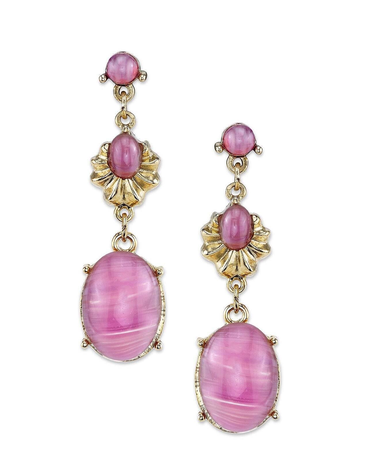 2028 Jewelry Amethyst Glass Quartz Teardrop Earrings