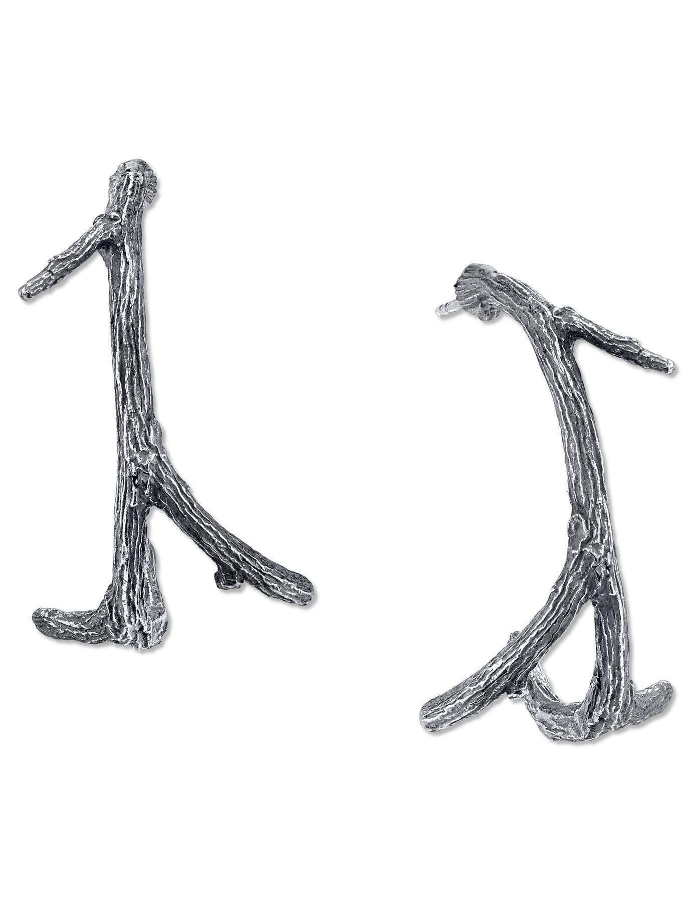 T.R.U. Small Tree Branch Hoop Earrings