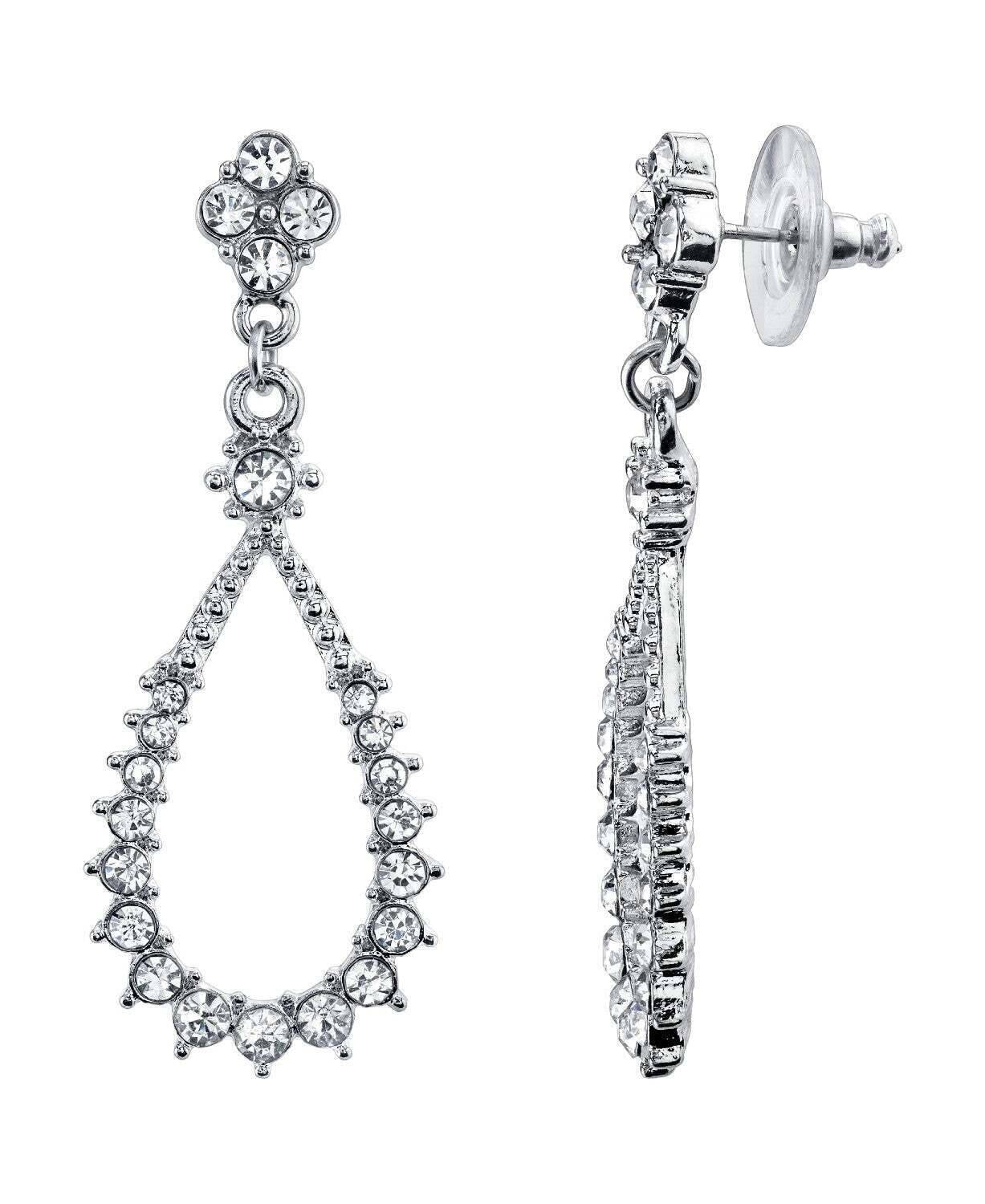 2028 Jewelry Czech Crystal Teardrop Drop Earrings