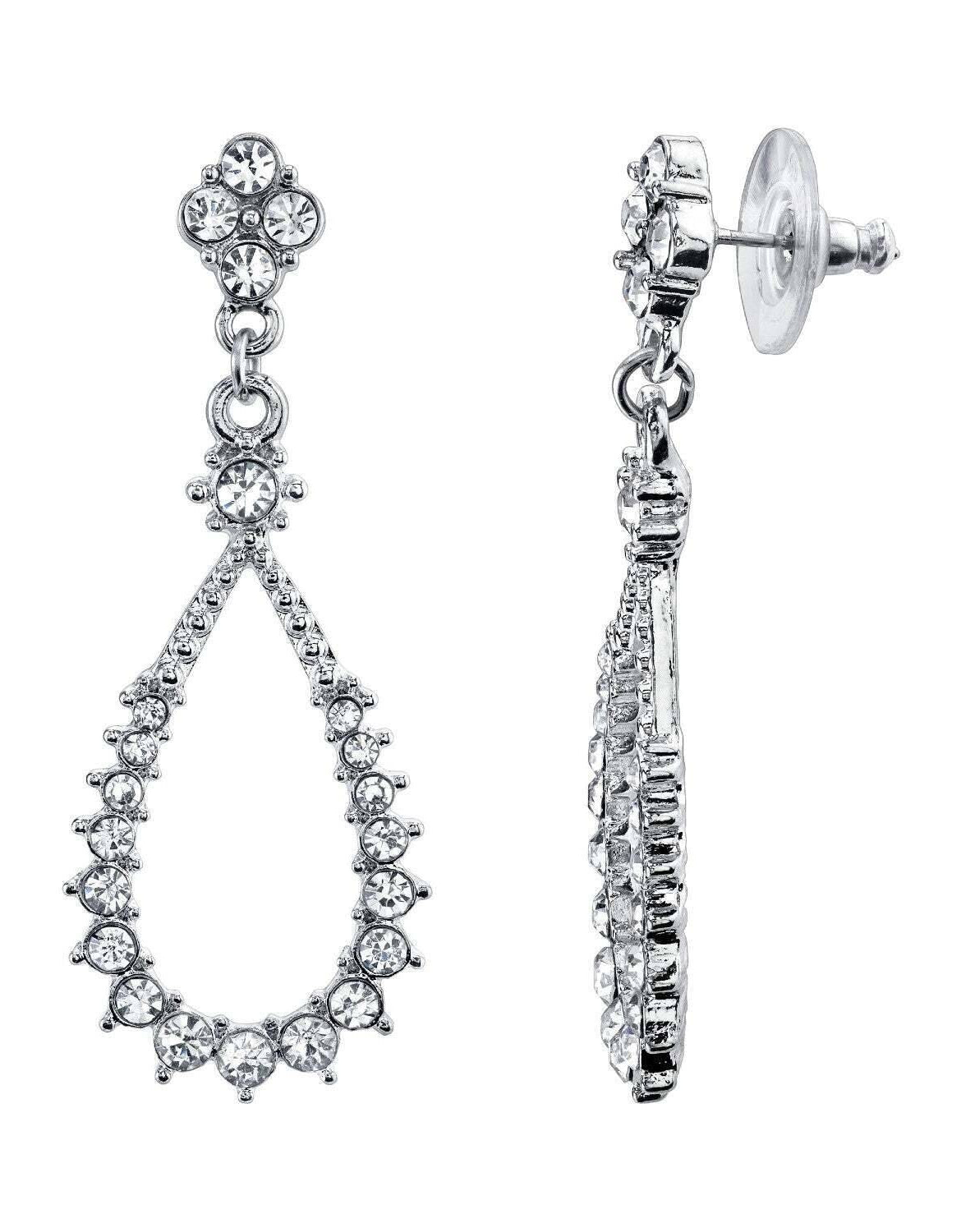 2028 Jewelry Czech Crystal Teardrop Drop Earrings