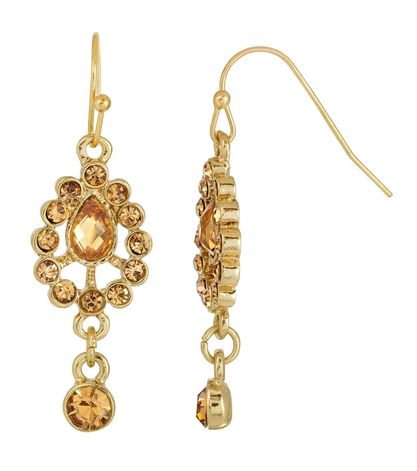 2028 Jewelry Light Brown Drop Earrings