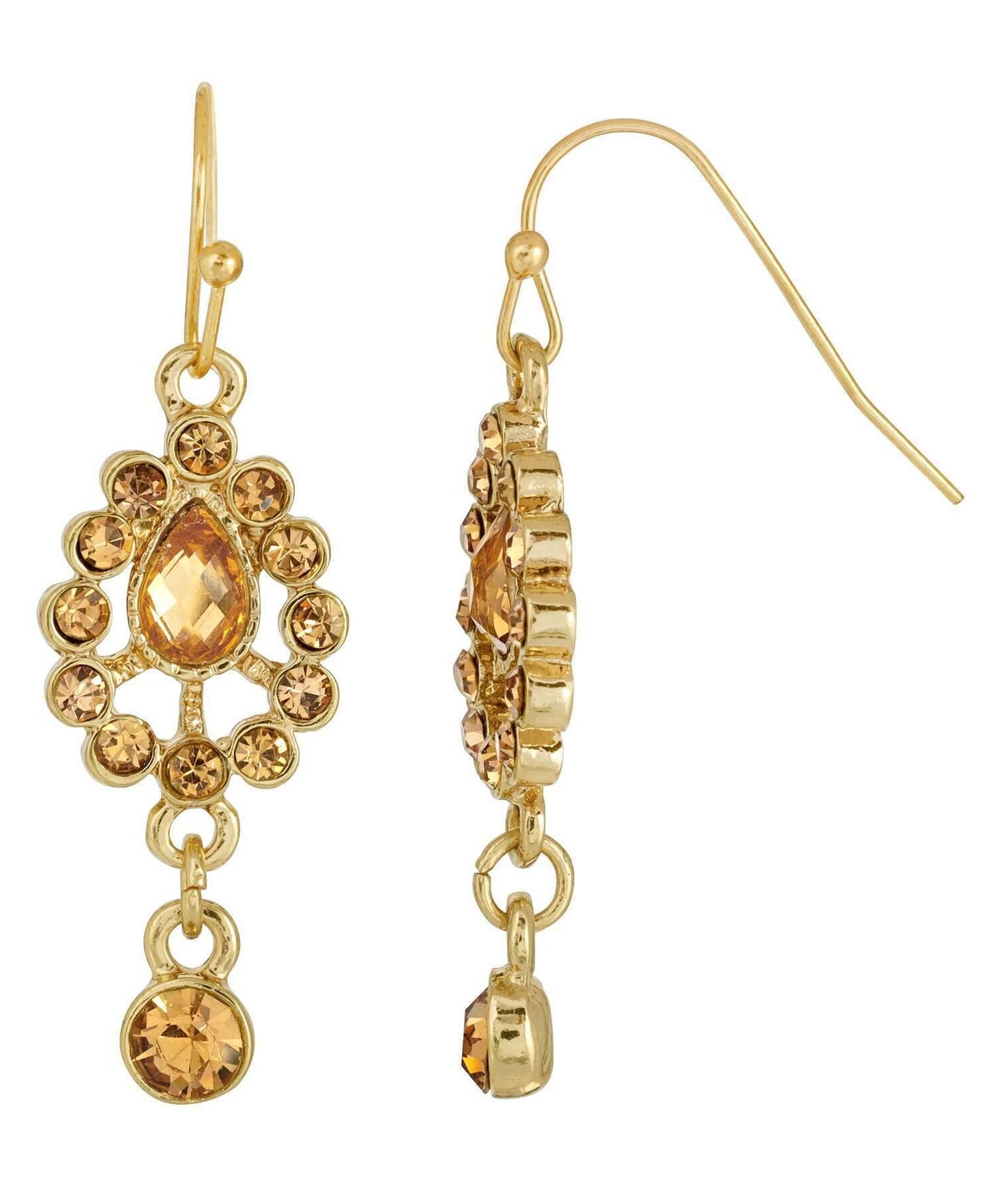 2028 Jewelry Light Brown Drop Earrings
