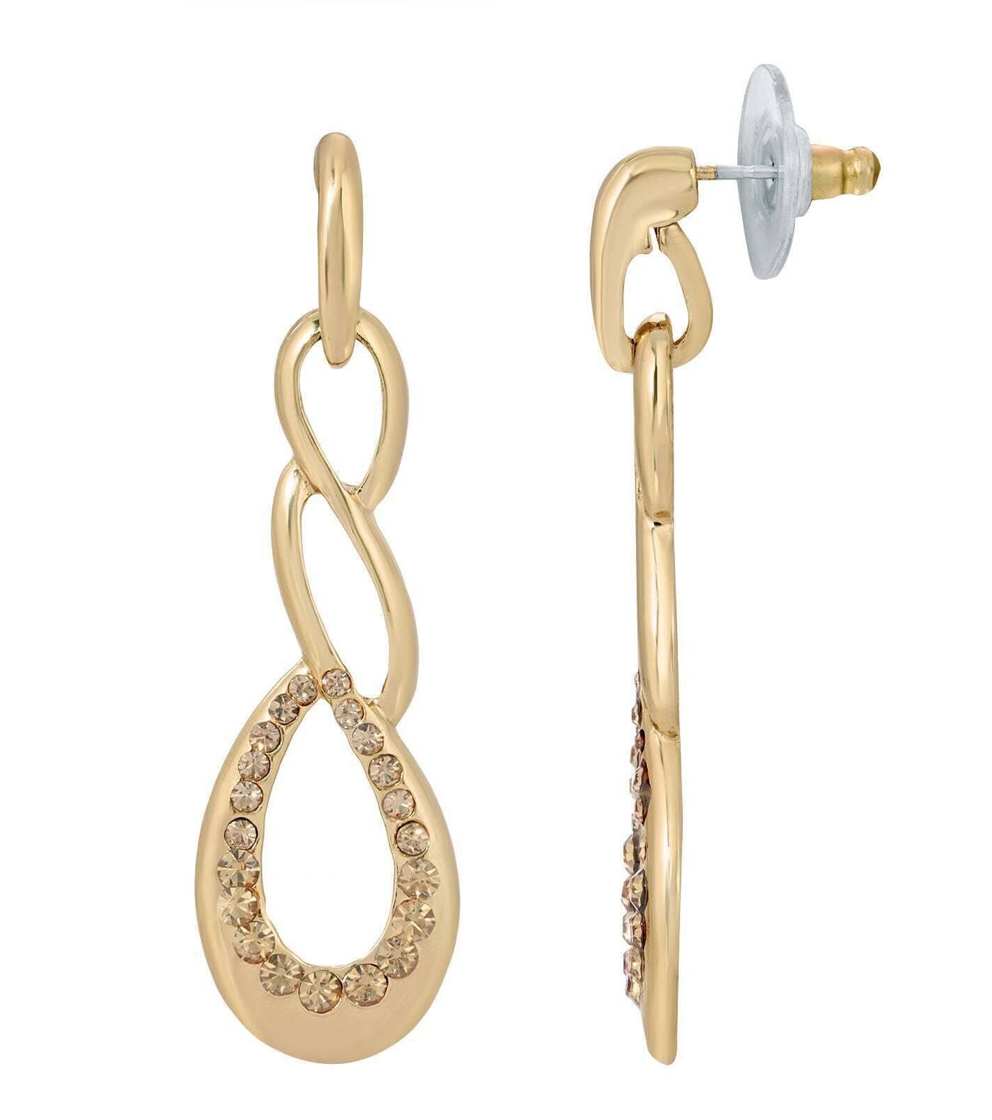 1928 Jewelry Light Topaz Crystal Drop Earrings