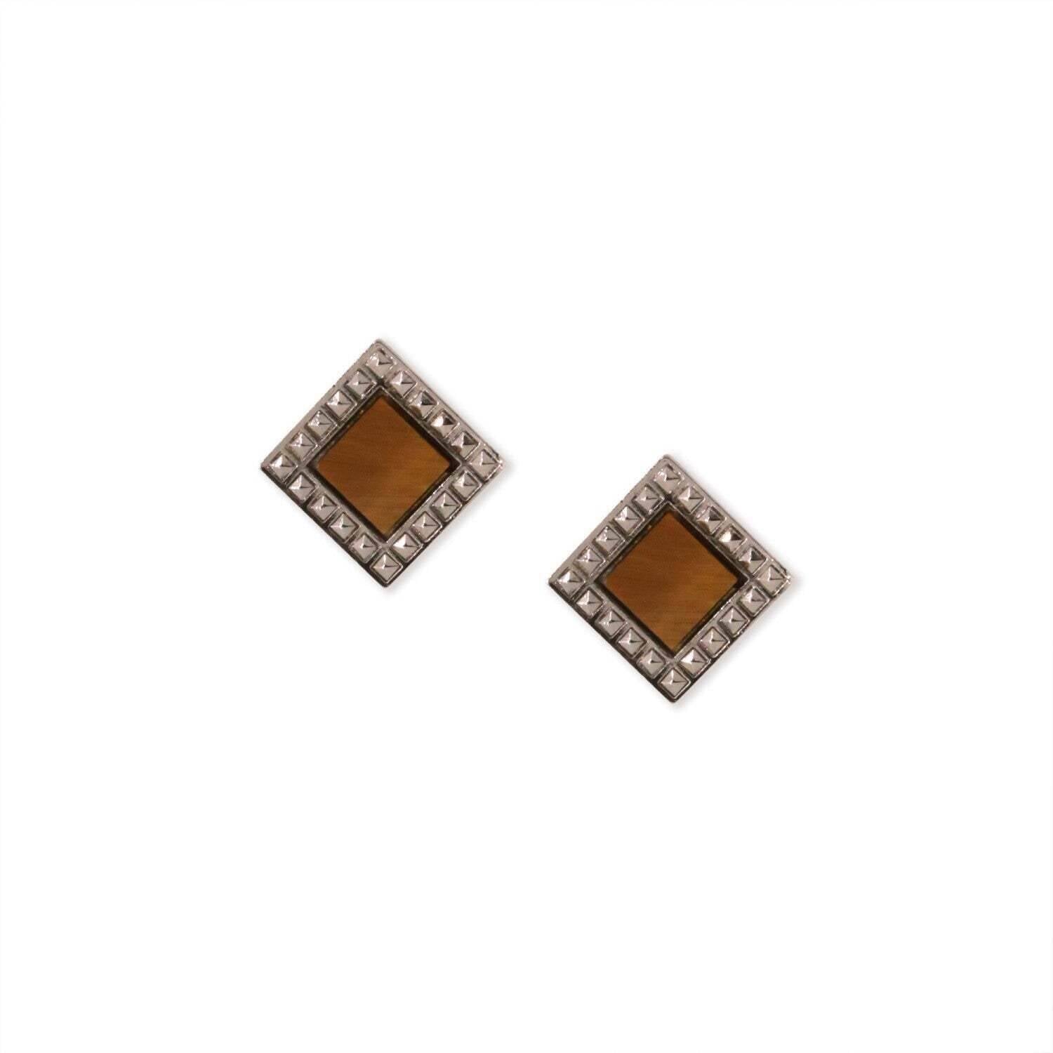 1928 Jewelry Gemstone Square Stud Earrings