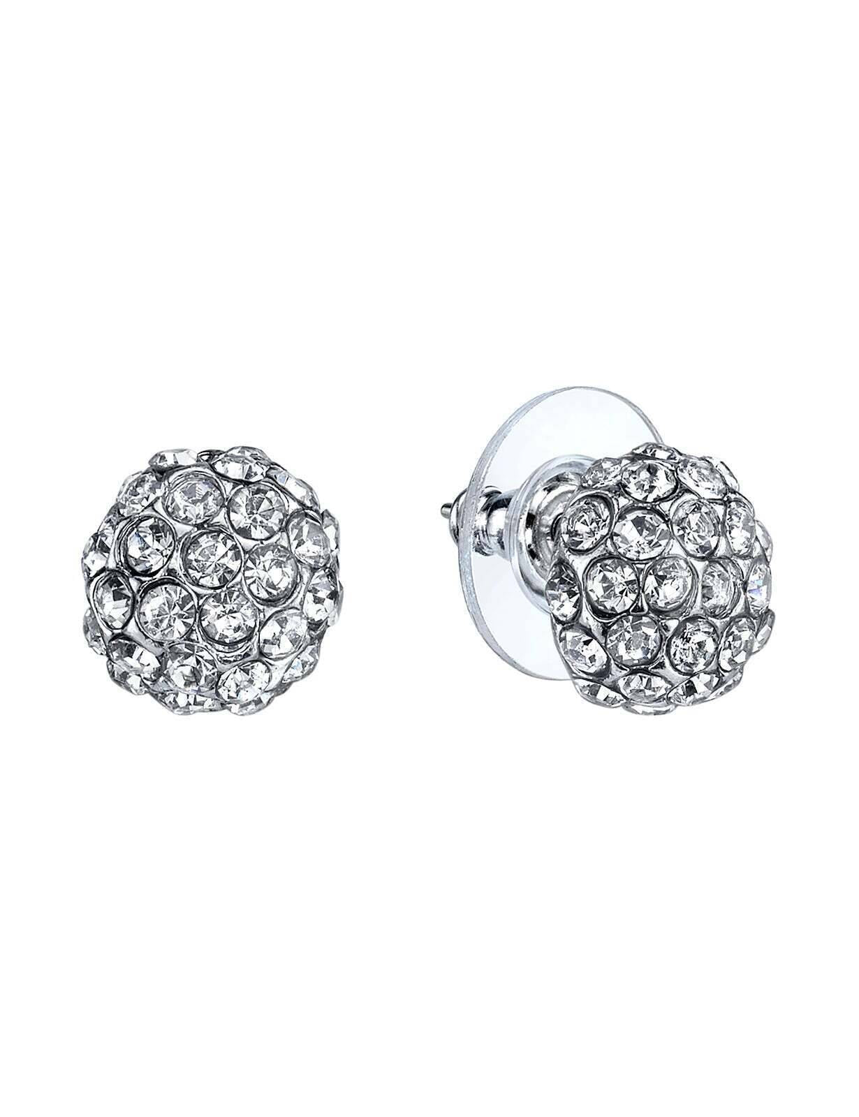 1928 Bridal Pave Crystal Stud Earrings
