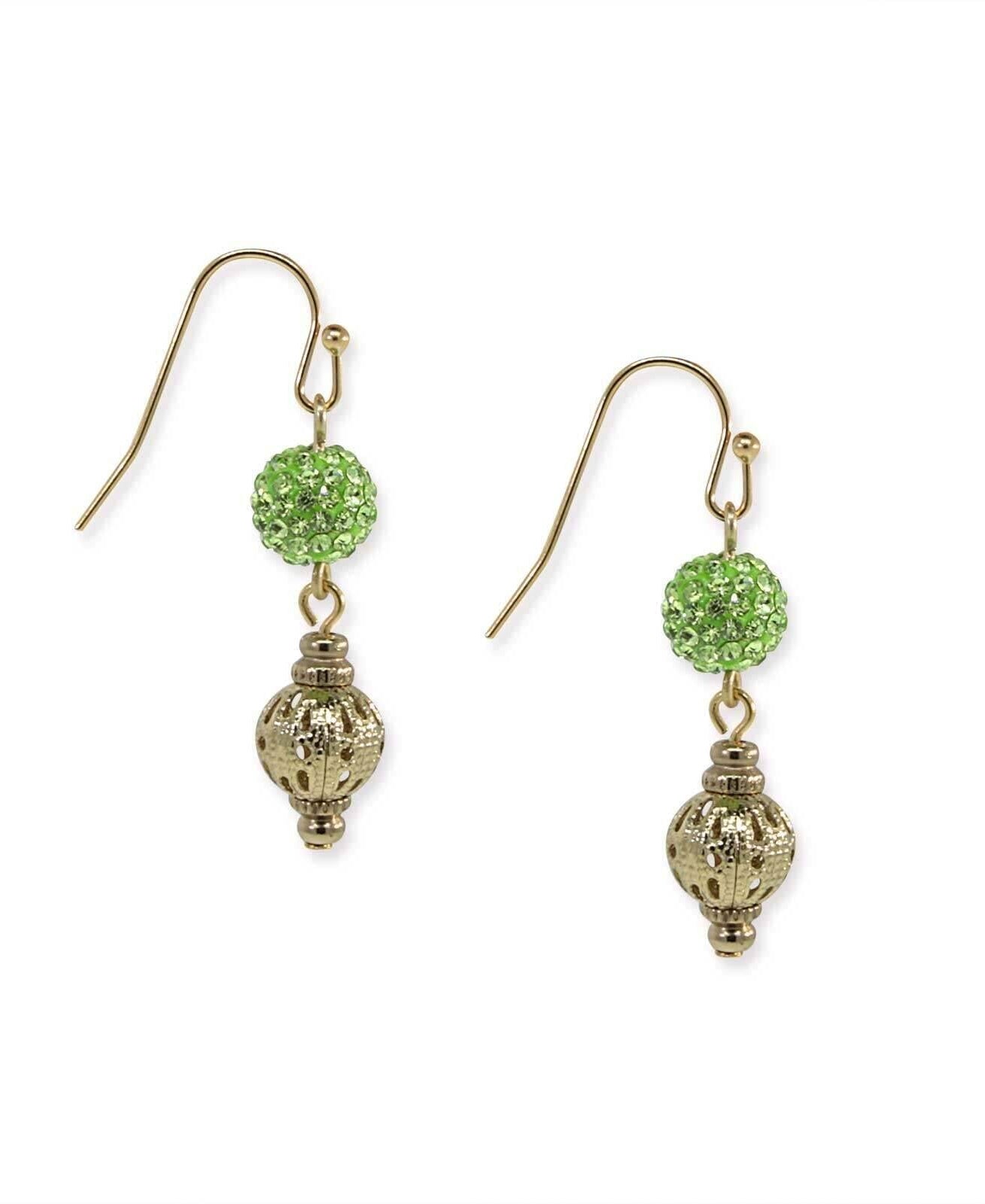 1928 Jewelry Fireball And Filigree Drop Earrings