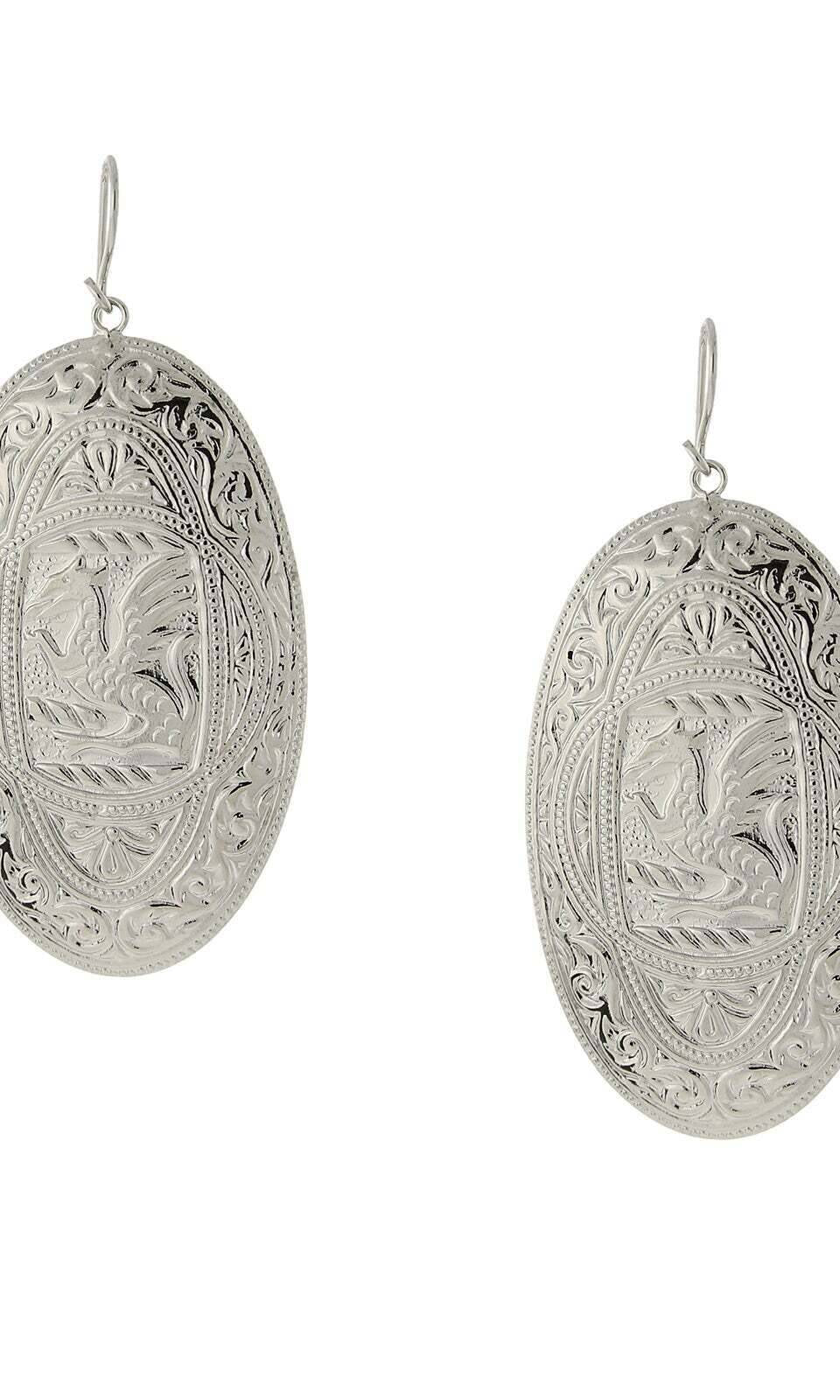1928 Jewelry Magellan The Dragon Oval Drop Earrings