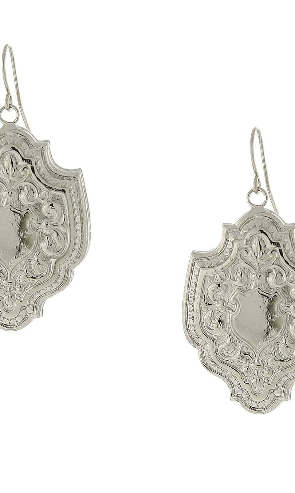 1928 Jewelry Medieval Inspired Shield Drop Earrings