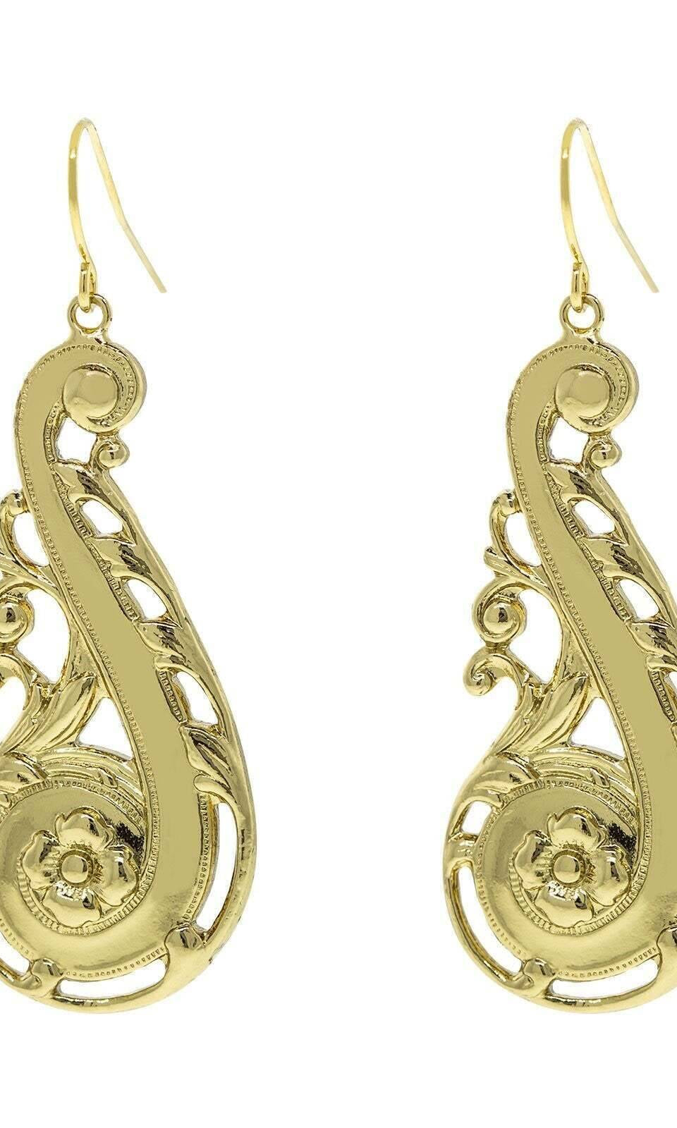 1928 Jewelry Swirly Statement Floral Drop Earrings