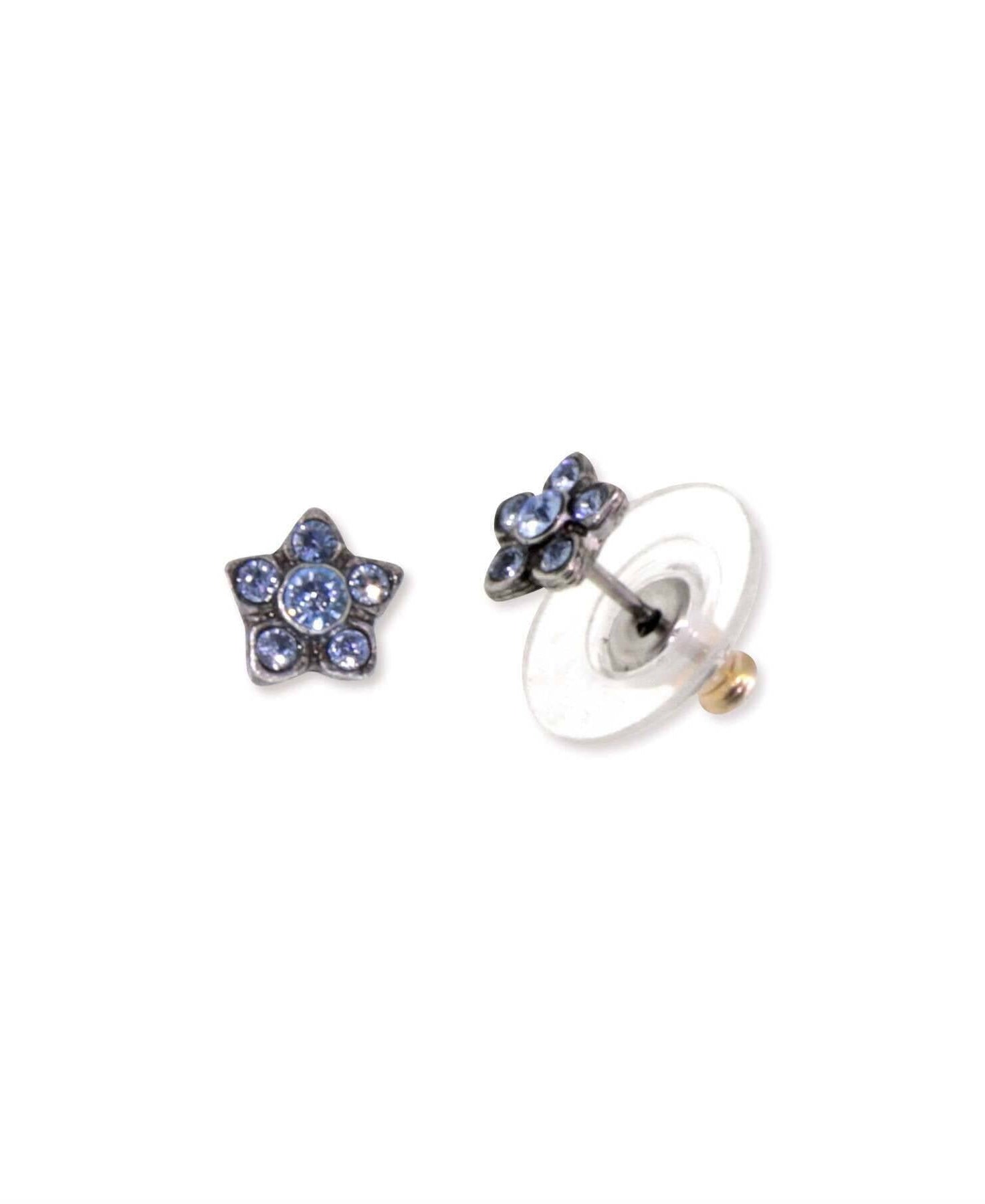 1928 Jewelry Light Sapphire Crystal Star Flower Dainty Stud Earrings