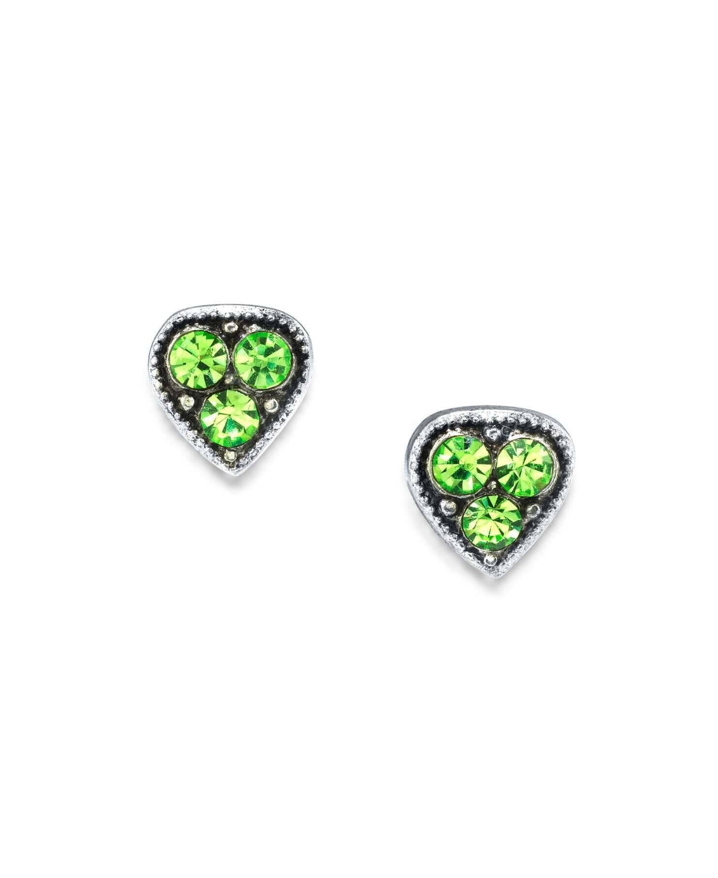 1928 Jewelry Crystal Heart Stud Earrings