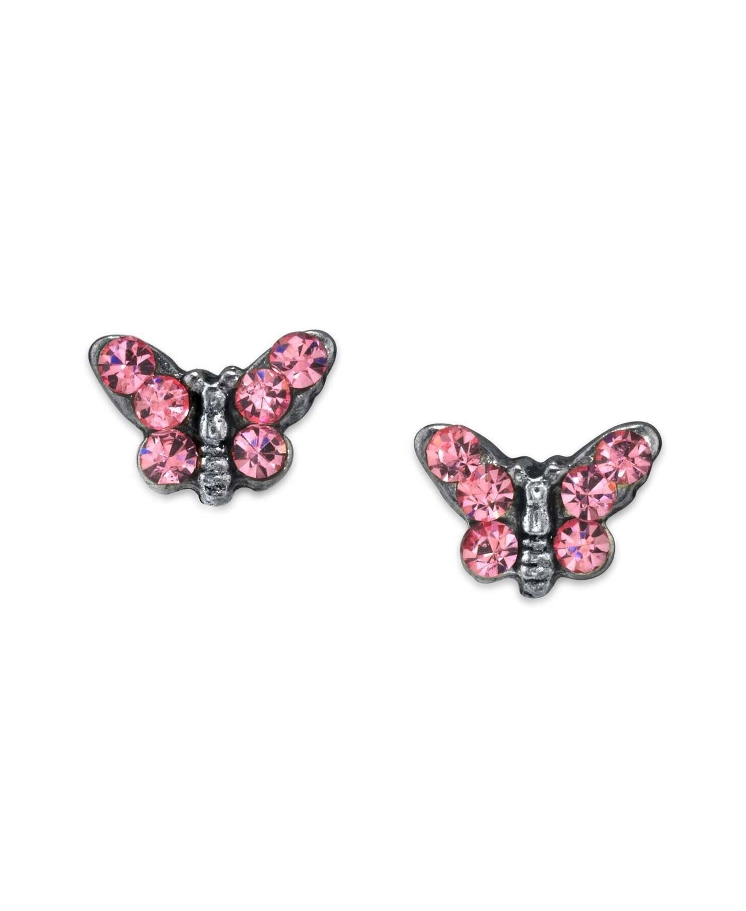 1928 Jewelry Petite Crystal Butterfly Stud Earrings