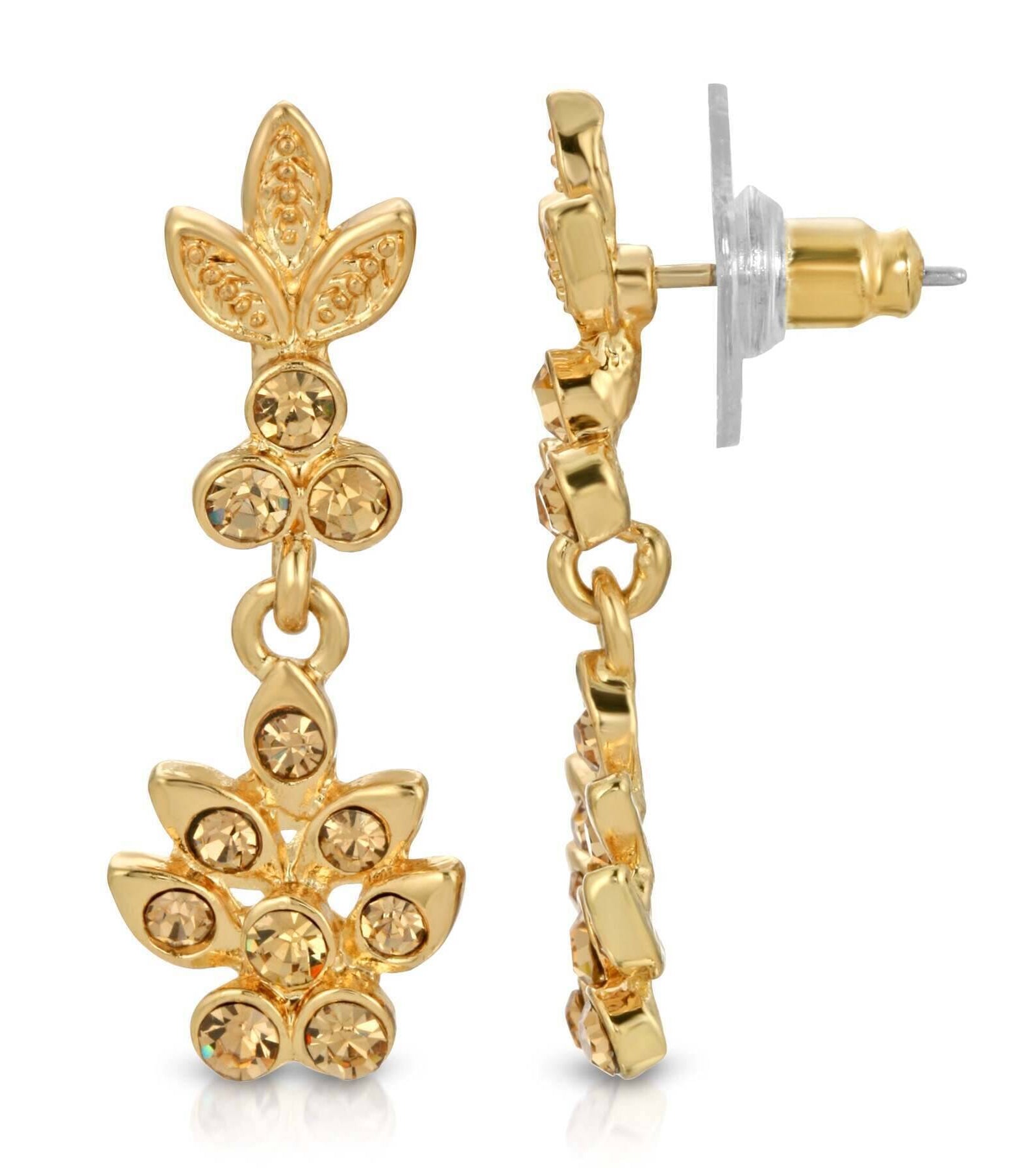 2028 Jewelry Light Colorado Topaz Flower Drop Earrings