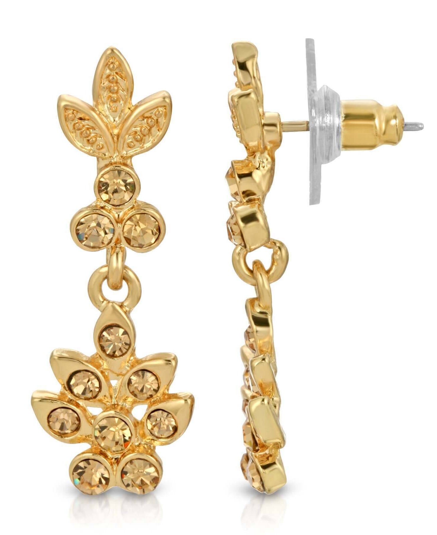 2028 Jewelry Light Colorado Topaz Flower Drop Earrings