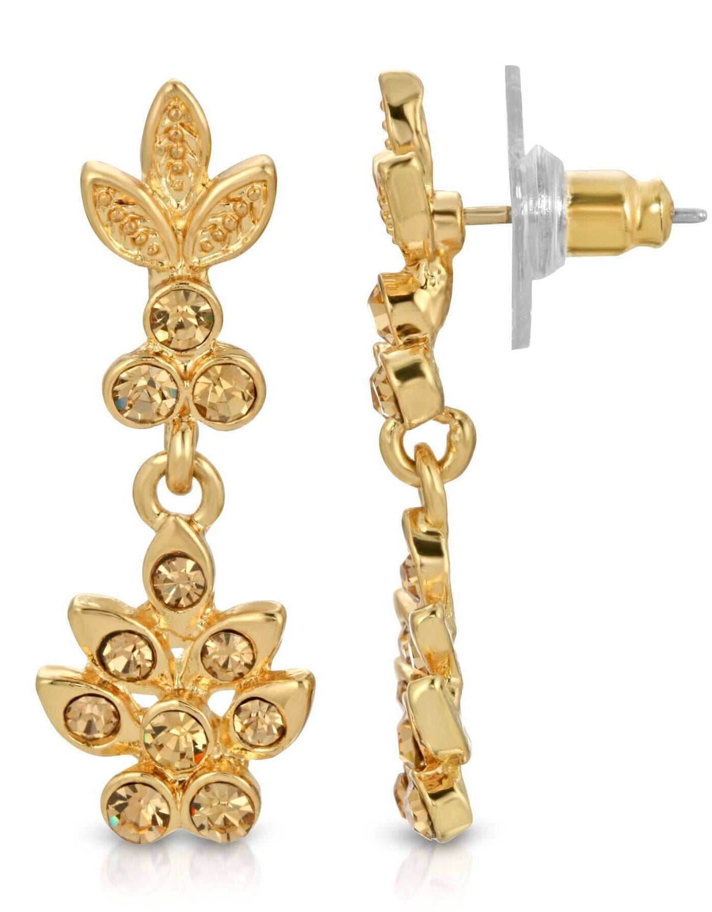 2028 Jewelry Light Colorado Topaz Flower Drop Earrings