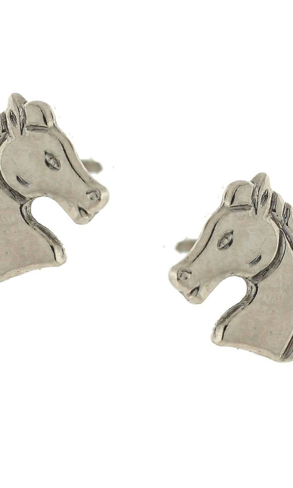 1928 Jewelry Silver Fjord Horse Stud Earrings
