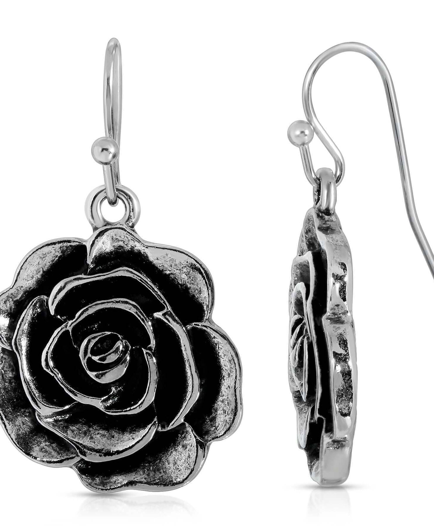 1928 Jewelry Rose Drop Earrings
