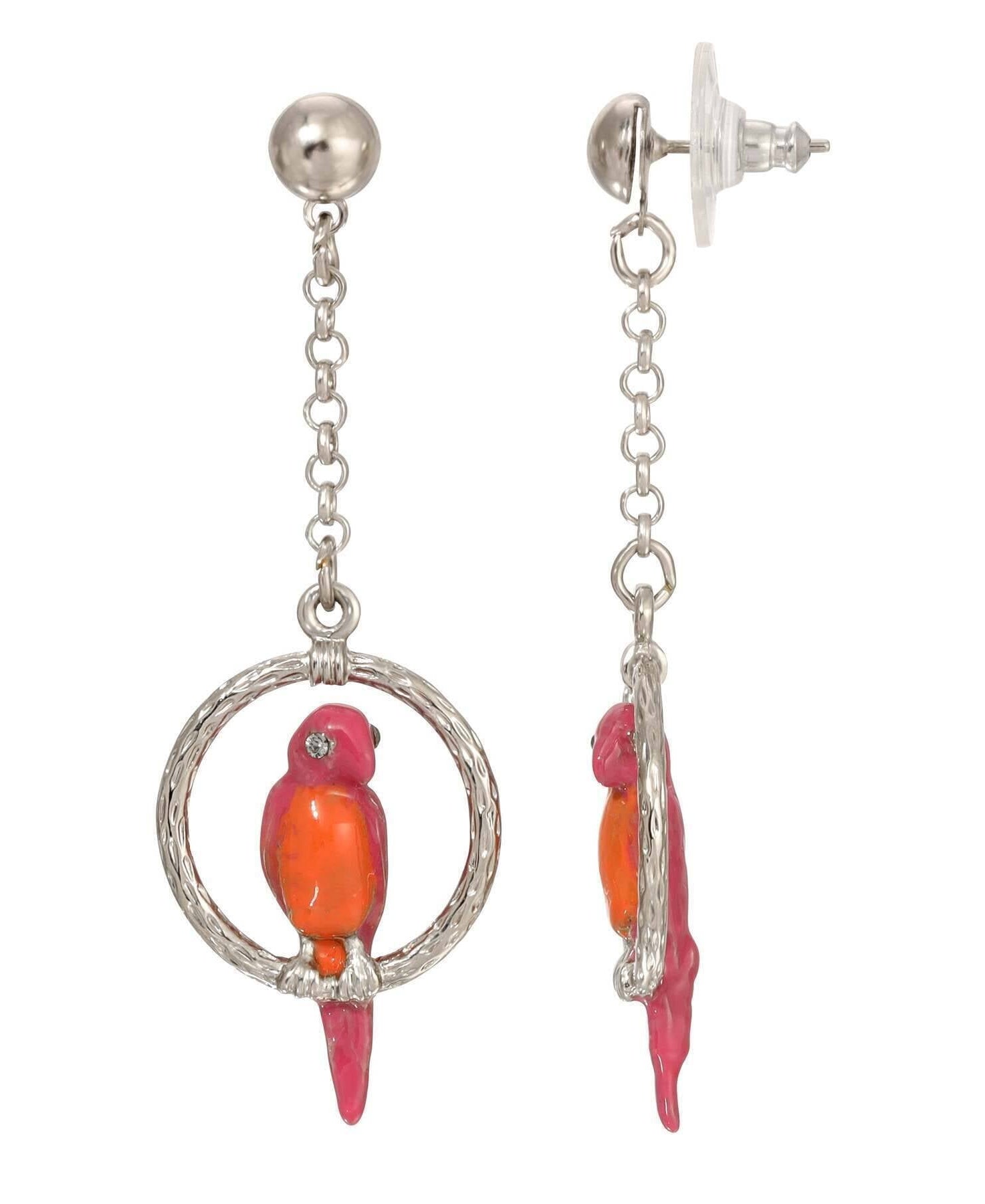 1928 Jewelry Neotropic Exotic Parrot Post Drop Earrings