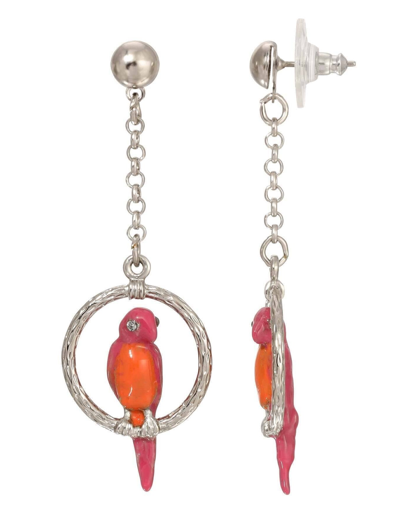 1928 Jewelry Neotropic Exotic Parrot Post Drop Earrings